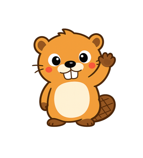 Sharpy the Sharpn beaver waving